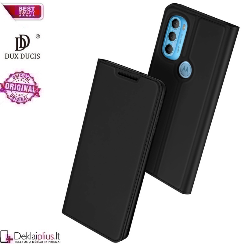 Dux Ducis dirbtinės odos viršelis - juodas (Motorola Moto G71 5G) Dux Ducis dirbtinės odos viršelis - juodas (Motorola Moto G71 5G)